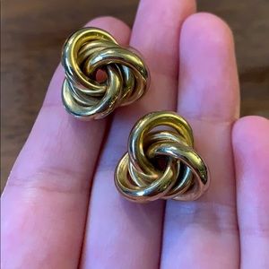 Vintage Gold Plated Sailor’s Knot Earrings